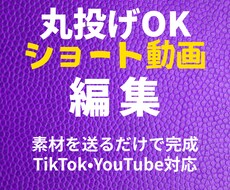 丸投げOKショート動画編集します
