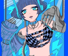派手でファッショナブルな女の子描きます イメージ1