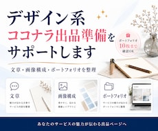 デザイン系ココナラ出品準備をサポートします 文章と画像構成を整え伝わる出品ページへ｜ポートフォリオもOK