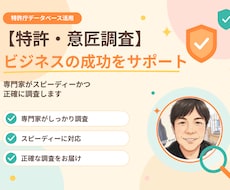 特許、意匠の権利化の可能性を調査をします イメージ1