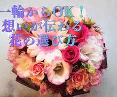 一輪でも！元花屋が想いの伝わる花の買い方を教えます 喫茶店主がじっくりお聞きします。元花屋直伝、お花の注文とコツ