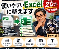 CSVを使いやすいExcelに整えます イメージ1