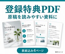 LINE登録特典・案内資料をPDFに仕上げます イメージ1