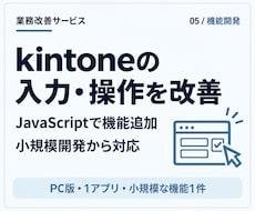 kintoneのJavaScriptを開発します １アプリの小規模改修から。入力チェック・自動入力