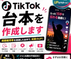 TikTokで使える台本を作成します イメージ1