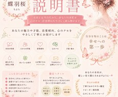 名前と生年月日から“あなたの説明書”を作成します イメージ1