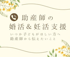助産師が妊活&婚活の相談に乗ります 【いつか子どもがほしい人へ、今からできることがあります】
