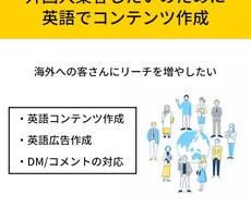 英語で集客のためのコンテンツ作ります イメージ1