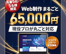 現役プロがココナラスタート記念価格でHP作成します イメージ1