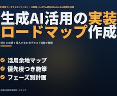 生成AI活用の実装ロードマップを作成します 現役AIコンサルが優先順位を整理｜テキスト完結・実装計画策定