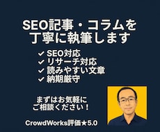 SEO記事・コラム記事を丁寧に執筆します イメージ1