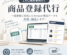 Amazon【大口契約者向け】商品登録代行します イメージ1