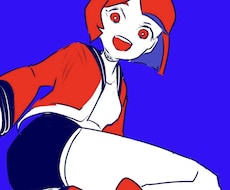 シンプルカラーの女の子描きます イメージ1