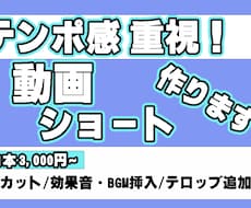 テンポ〇YouTube用の動画編集をします イメージ1