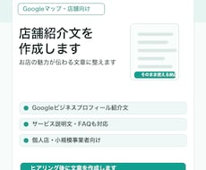 Googleマップ店舗紹介文を作成します イメージ1