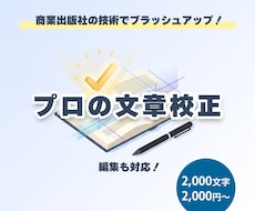 文章のプロが校正します イメージ1