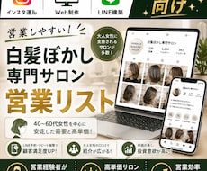 営業しやすい白髪ぼかし専門サロンリストを売ります イメージ1
