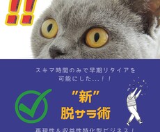新【脱サラ】を【実現可能】にできたノウハウ教えます 全９種類”新脱サラ術”【スキマ時間のみ！】裏技ノウハウの秘密