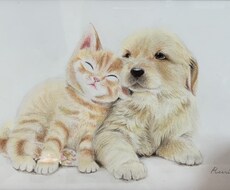 原画送付！色鉛筆でリアルなペットの絵を描きます イメージ1