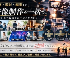キャスト手配から撮影・編集まで映像制作を承ります イメージ1
