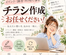 イベント・講座のチラシを作成します イメージ1
