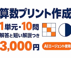 算数の復習プリントと解答を作成します イメージ1