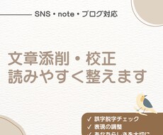 SNS・note・ブログの文章を読みやすく整えます イメージ1