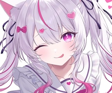 透明感のあるアイコンイラスト制作します SNS・配信・活動用に◎ご希望に寄せて丁寧に制作します