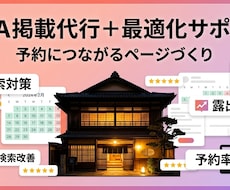 OTAサイトで予約を増やす掲載・上位表示行います イメージ1