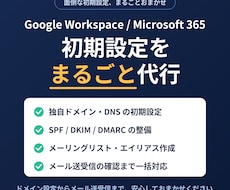 GWS、MS365の初期設定を丸っと代行導入します 初期設定を全部お任せ。プロのエンジニアが対応します。