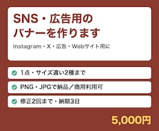 SNS・広告用のバナーを作ります イメージ1