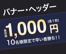 バナー最安値1,000円で制作いたします イメージ1