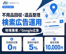 回収・遺品整理業の検索広告を運用します イメージ1