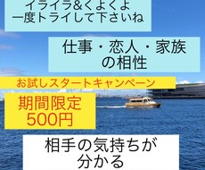 仕事、恋愛、子育て、家族、全ての相性分析します イメージ1