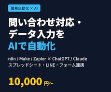 AIで問い合わせ対応・データ入力を自動化します イメージ1