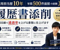 先着50件で履歴書を添削します イメージ1