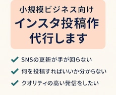 小規模ビジネス向けインスタ投稿作成を代行します イメージ1