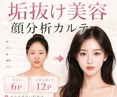 顔写真から美容整形アドバイス顔分析資料を作成します 整形以外で出来ることと美容整形を分けて、必要な美容をご提案