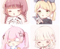 ちびキャライラスト依頼承ります SNSアイコン、グッズ用など(要相談)