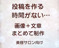 美容サロンの投稿を画像＋文章で制作します イメージ1