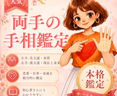 両手の手相鑑定を画像付きPDF鑑定書でお届けします イメージ1