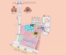 ユニークな手描きイラストMapお作りします ／イベントのMapや案内図に大活躍！