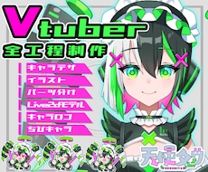 Vtuberキャラデザ~モデリング全工程制作します Live2Dモデル・パーツ分け・ロゴ・SDキャラまで全部込！