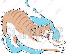 商用利用OK！猫の手書きイラスト販売しています SNS、パンフレットやチラシ、POP、名刺、印刷の素材に★B