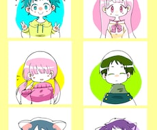 ゆるくてかわいいアイコン+αを作成致します ご希望によりマスク付きバージョンを無料でお付け致します！