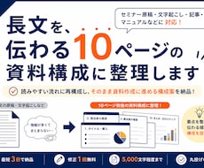 長文を伝わる資料構成に整理します イメージ1