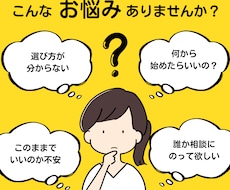 既存の方向けのお悩み相談にのります 行動してみたけど不安なったり、方向性のお悩み