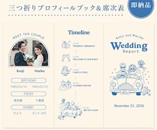 Canvaで三つ折り席次表＆プロフィール作れます イメージ1