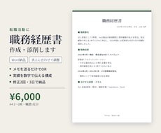 伝わる職務経歴書を作成・ブラッシュアップします イメージ1
