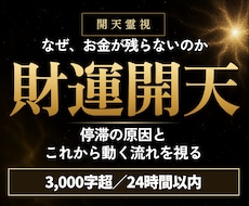 高次元開天霊視｜財運と金運が開く時期を視ます イメージ1